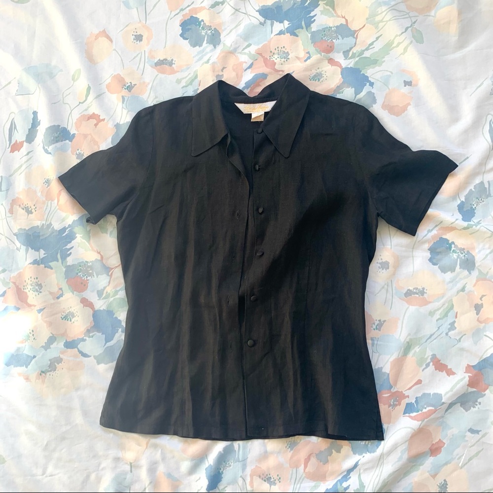 Brooks Brothers Black Women's Blouse